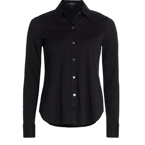 Theory Cotton Black Shirt